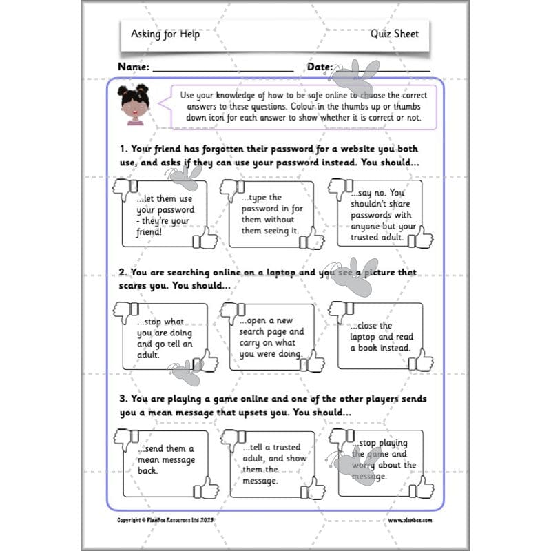 PlanBee Asking for Help | PSHE lessons KS1