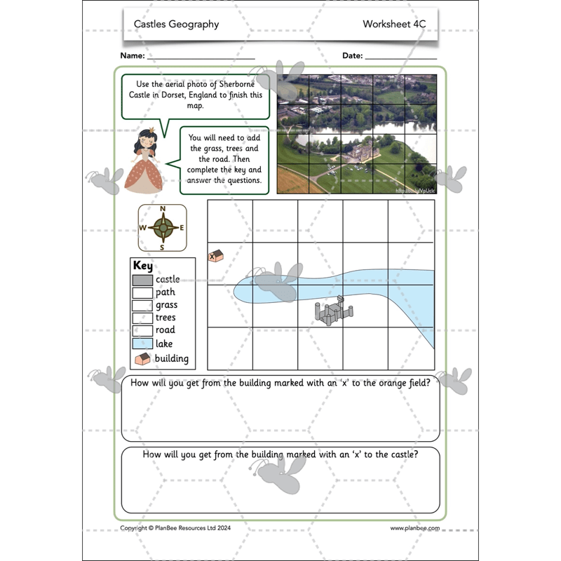 PlanBee Castles KS1 Geography Lesson Planning and Resources