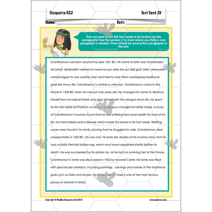 PlanBee Cleopatra KS2 | English Lesson Pack
