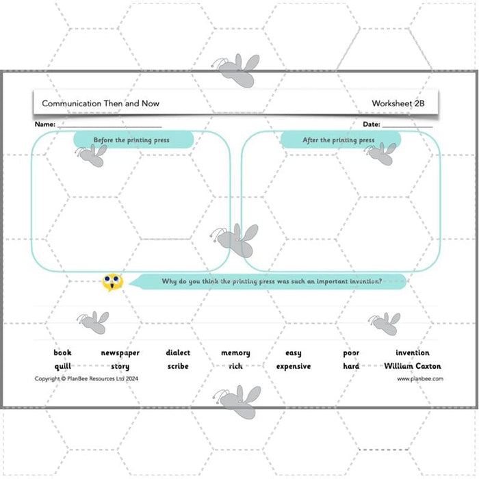 PlanBee Communication Then and Now: Primary History Plans for KS1