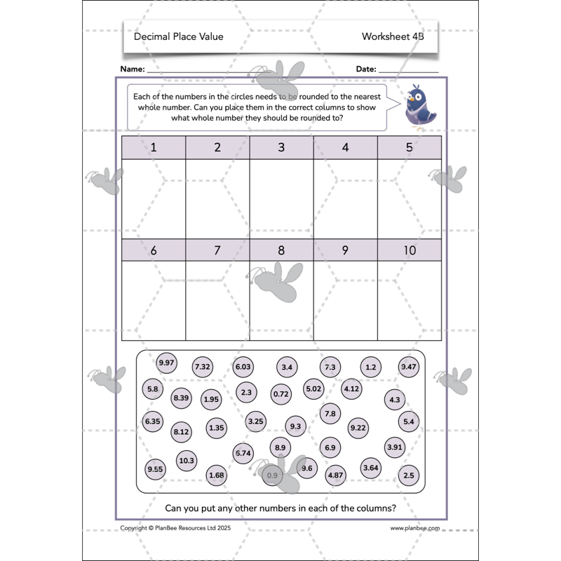 PlanBee Year 6 Decimal Place Value Maths Lessons by PlanBee