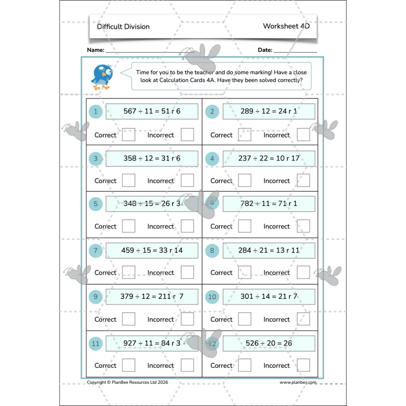 PlanBee Division Year 6 Maths Lessons and Worksheets by PlanBee