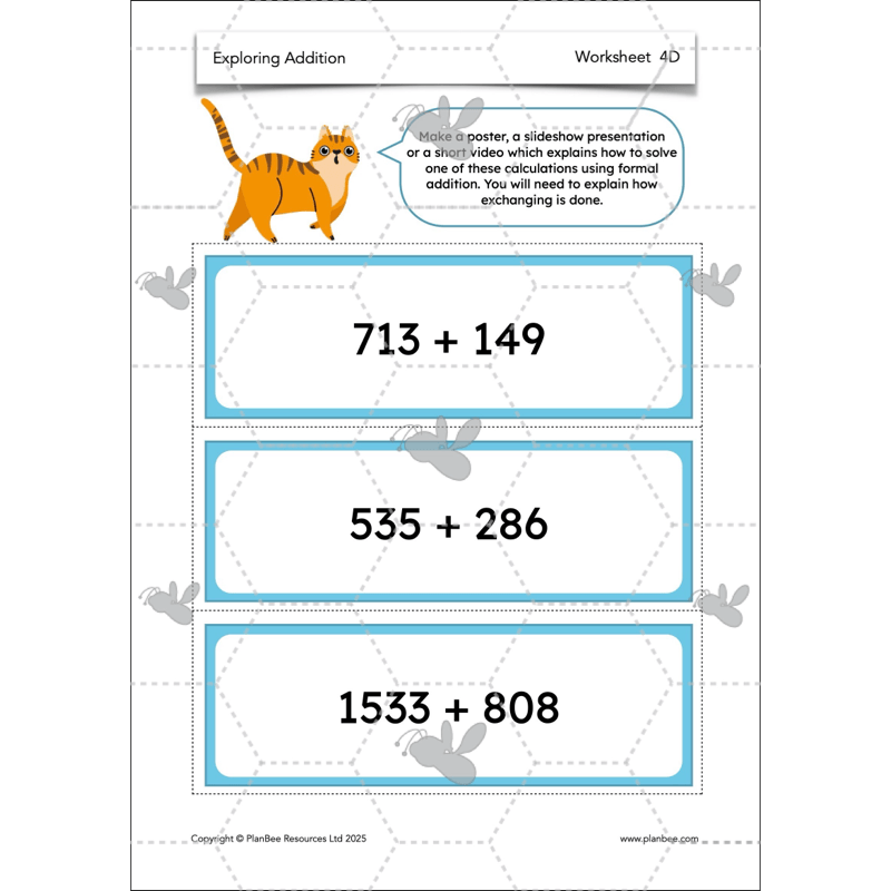 PlanBee Exploring Addition Year 4 Maths Planning by PlanBee