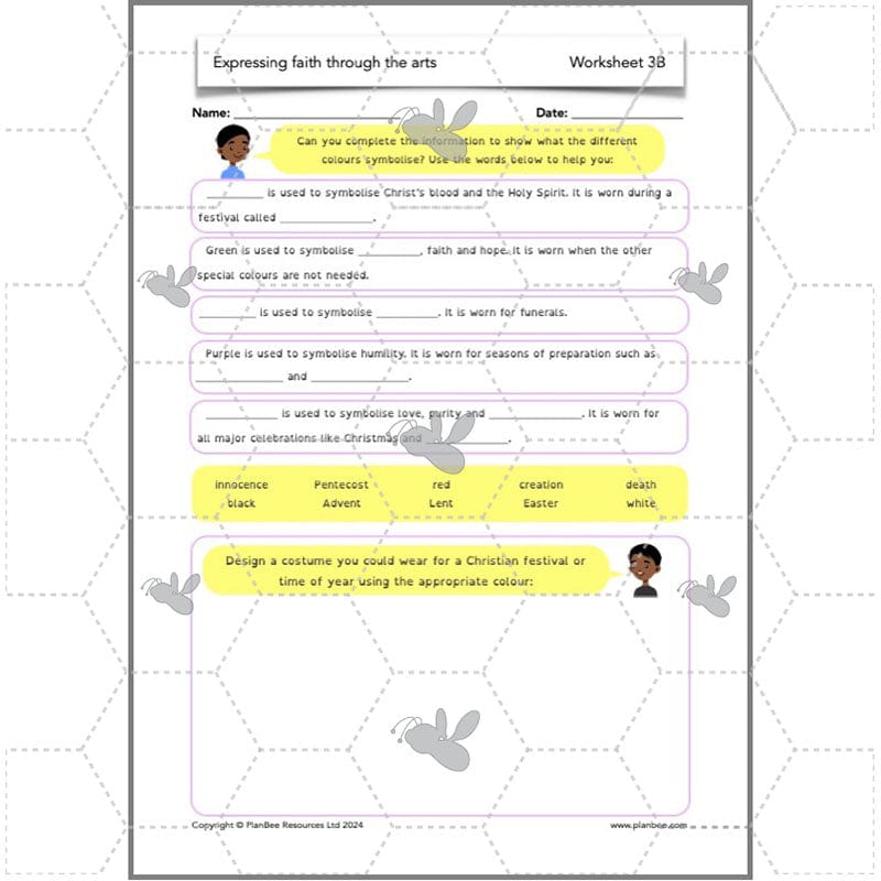 PlanBee Expressing Faith through the Arts KS2 RE lessons by PlanBee