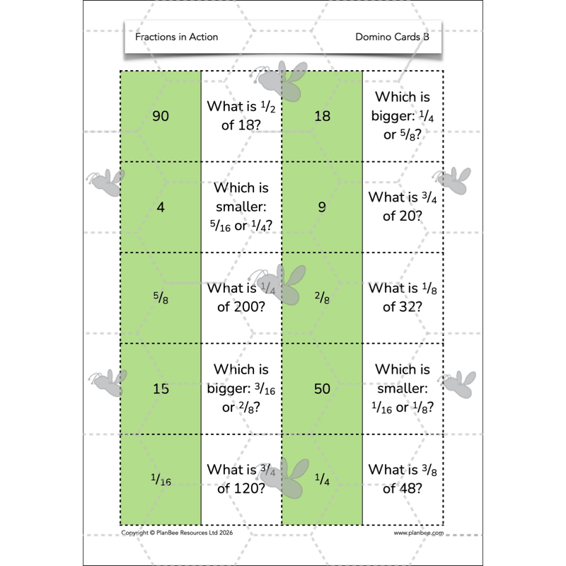 PlanBee Fractions in Action: Year 3 Fractions Planning by PlanBee