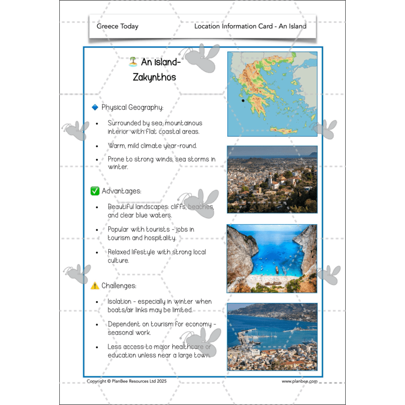 PlanBee Greece Today | KS2 Geography Lesson Pack