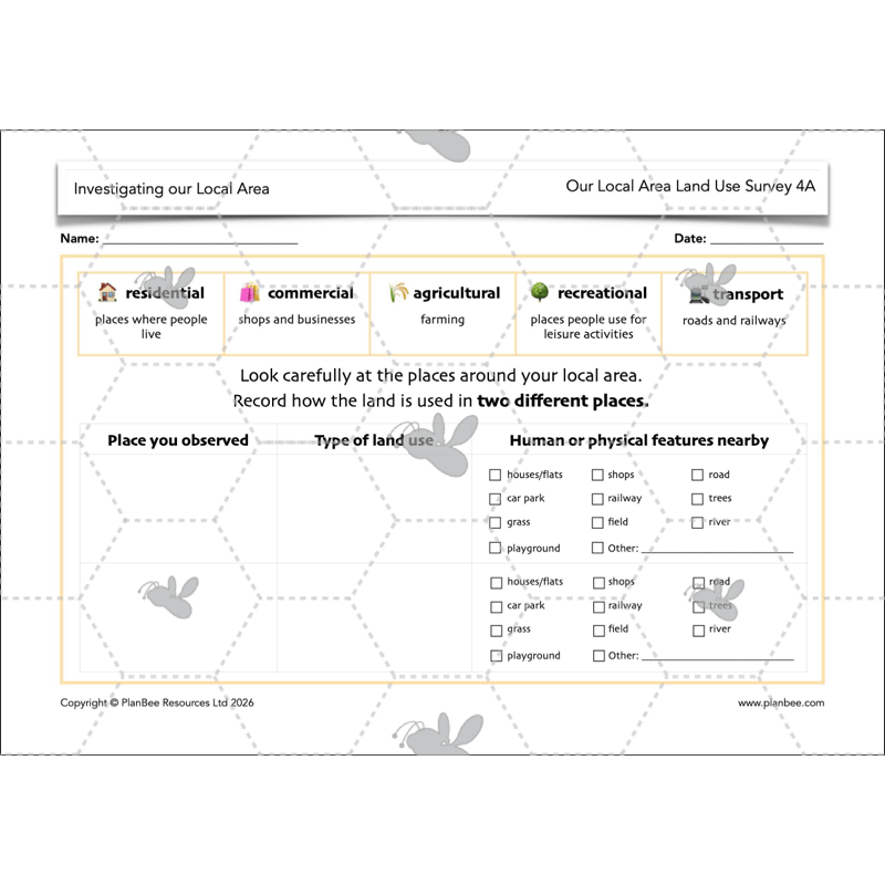 PlanBee Investigating our Local Area | KS2 Geography Lessons