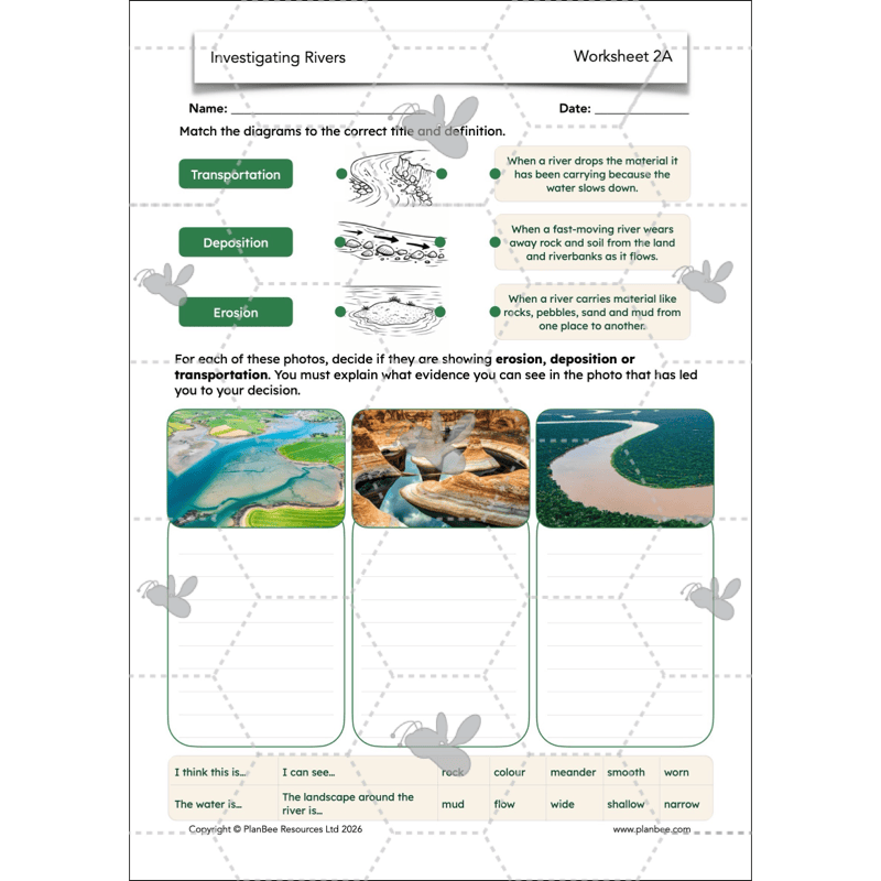 PlanBee Investigating Rivers KS2 Geography lessons by PlanBee