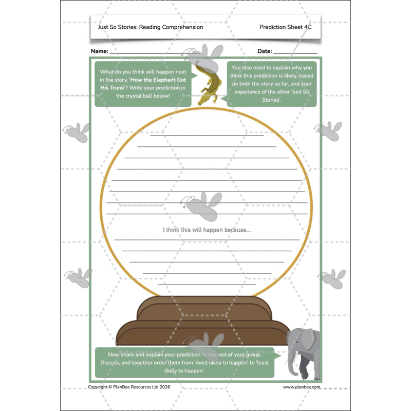 PlanBee Just So Stories KS2 | Reading Comprehension Year 4