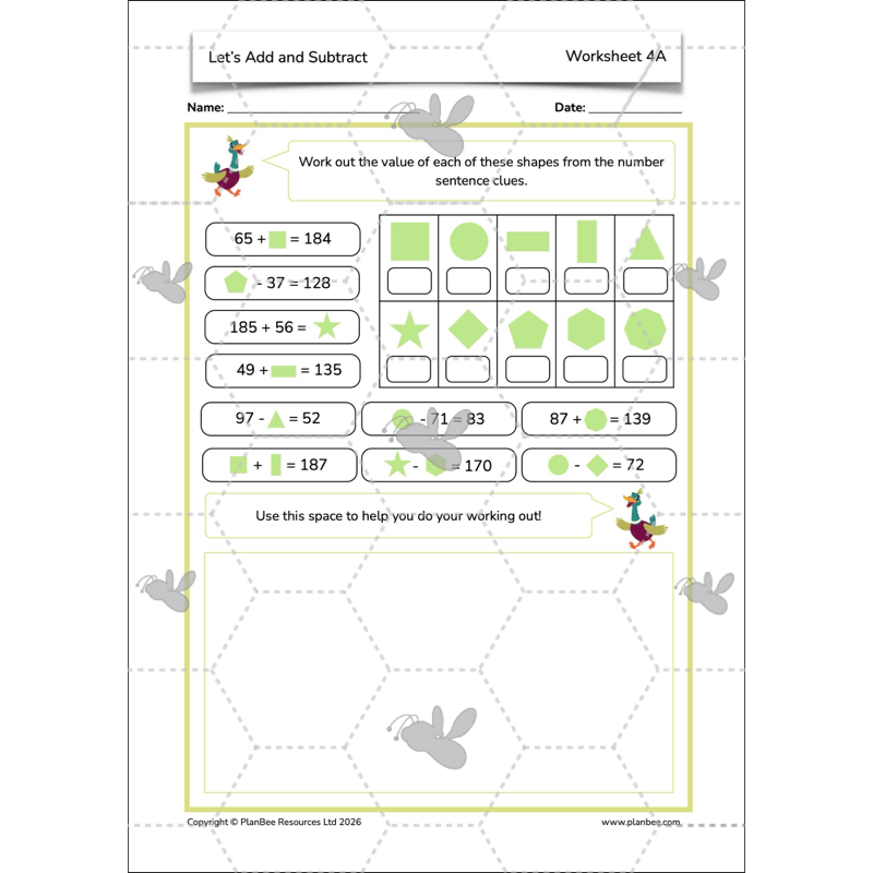 PlanBee Let's Add and Subtract Year 3 Maths Lessons by PlanBee