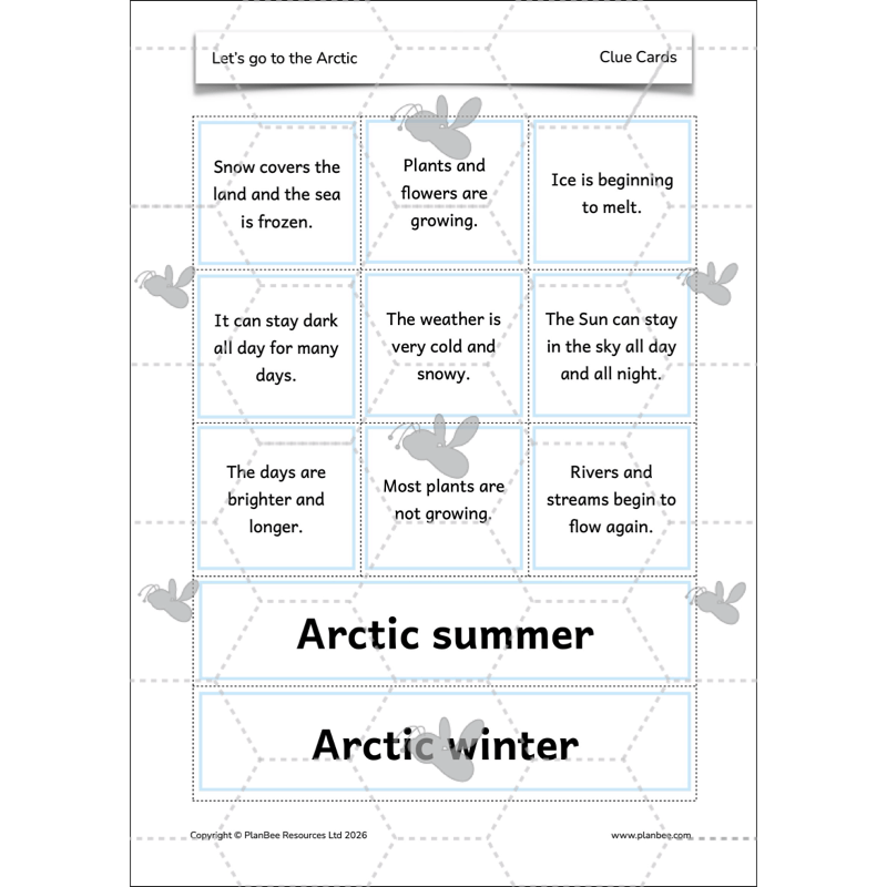 PlanBee Let's go to the Arctic KS1 Geography Lesson Pack