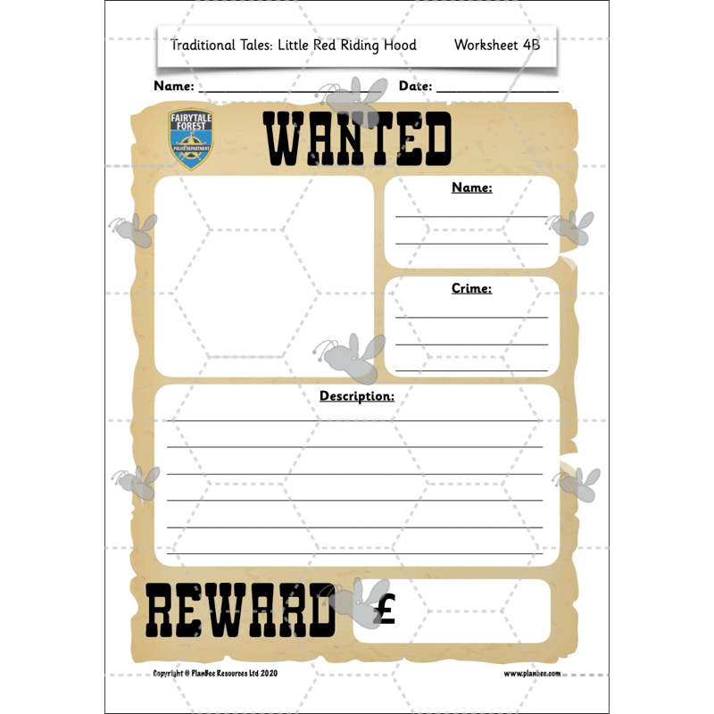 PlanBee Traditional Tales: Little Red Riding Hood | KS1 English Pack
