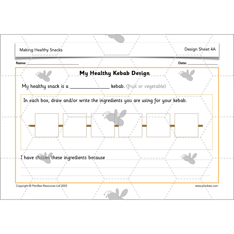 PlanBee Making Healthy Snacks | KS1 DT Lesson Pack