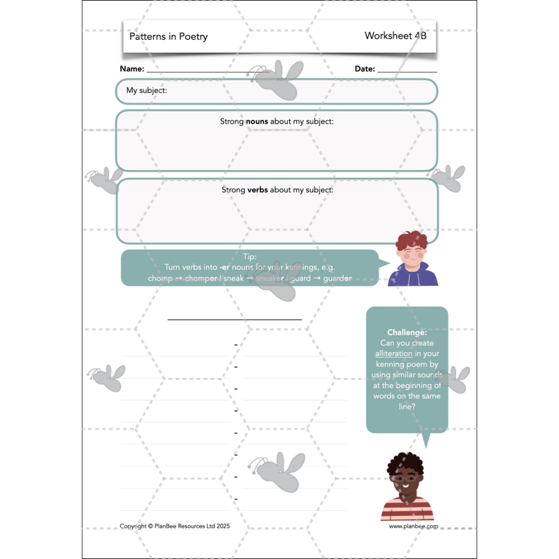PlanBee Year 3 Patterns in Poetry | Investigating Types of Poems