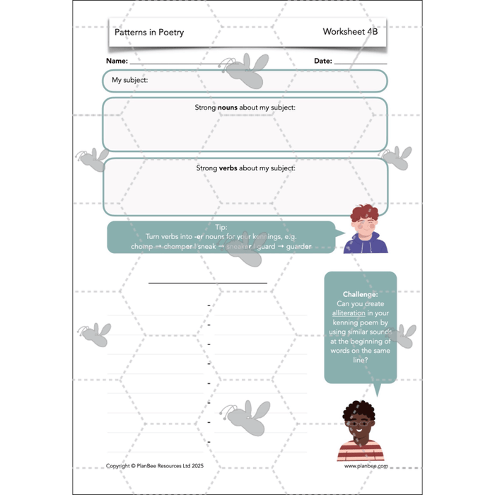 PlanBee Year 3 Patterns in Poetry | Investigating Types of Poems