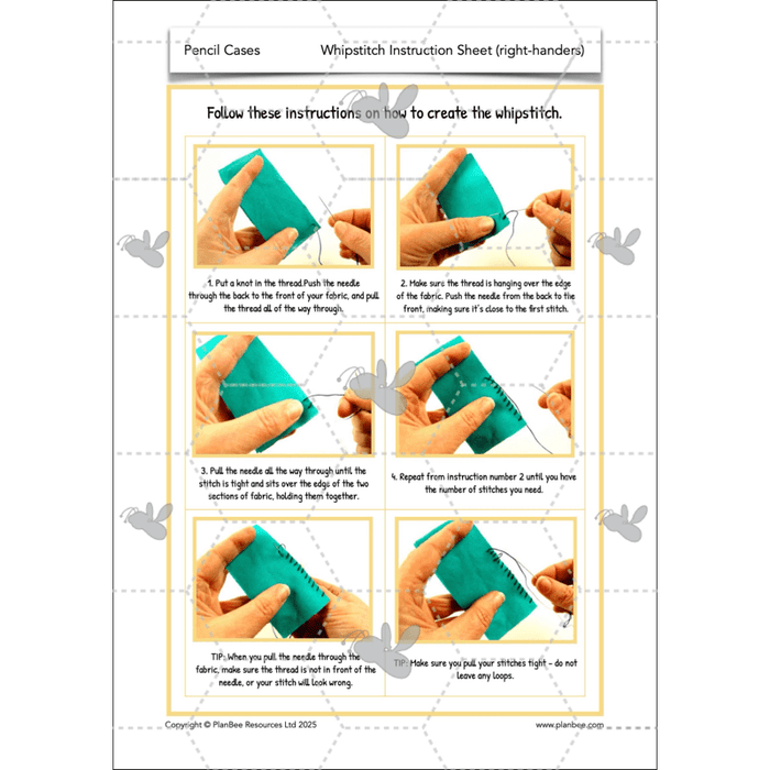 PlanBee Pencil Cases - Textiles: DT Lesson Plans for KS2 Y3/4