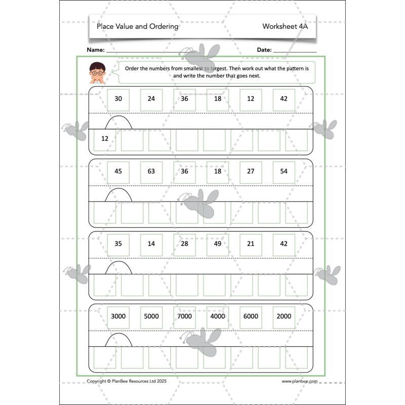 PlanBee Place Value and Ordering Year 4 Maths Lessons by PlanBee