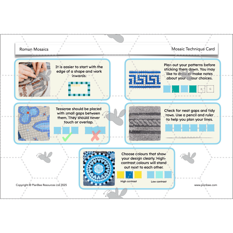 PlanBee Roman Mosaics KS2 Art Planning