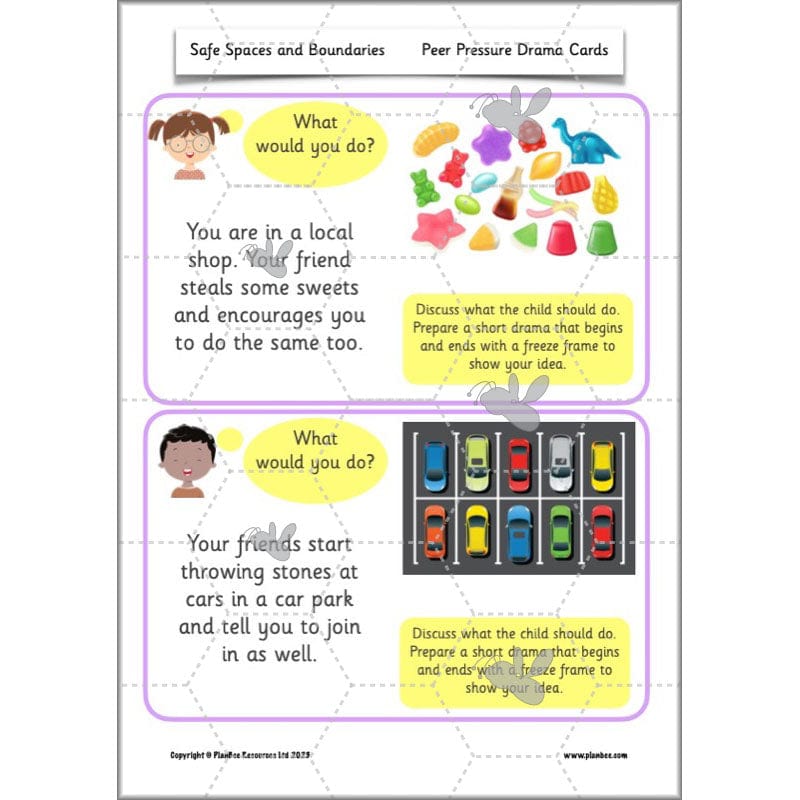PlanBee Safe Spaces and Boundaries PSHE KS1 lessons by PlanBee
