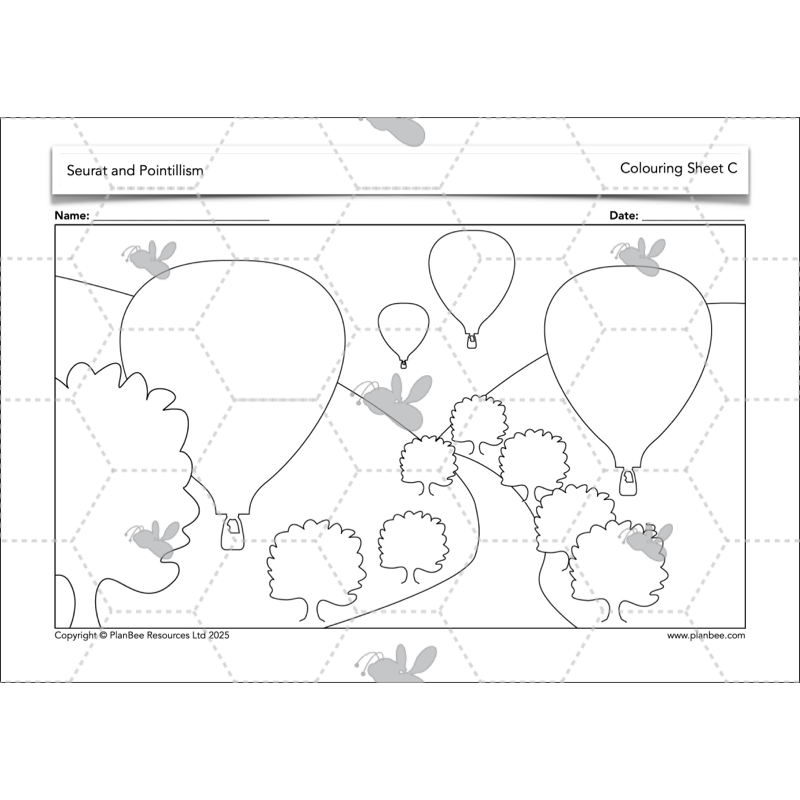 PlanBee Seurat and Pointillism KS2 Lesson Plans and Art Projects