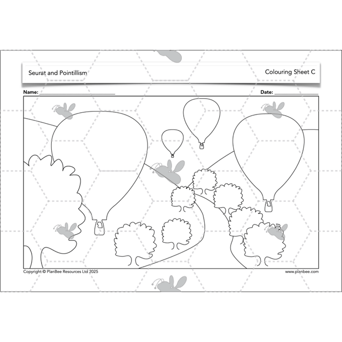 PlanBee Seurat and Pointillism KS2 Lesson Plans and Art Projects