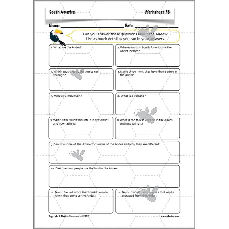 PlanBee South America KS2 Geography Lesson Pack by PlanBee