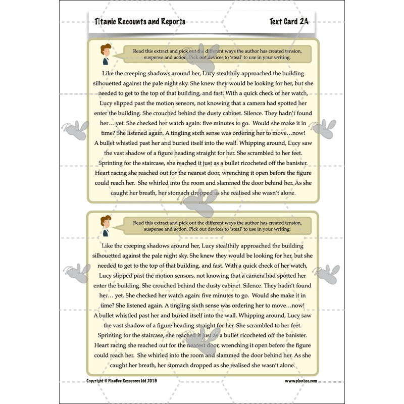 PlanBee Titanic Recounts and Reports English KS2 Lesson Pack