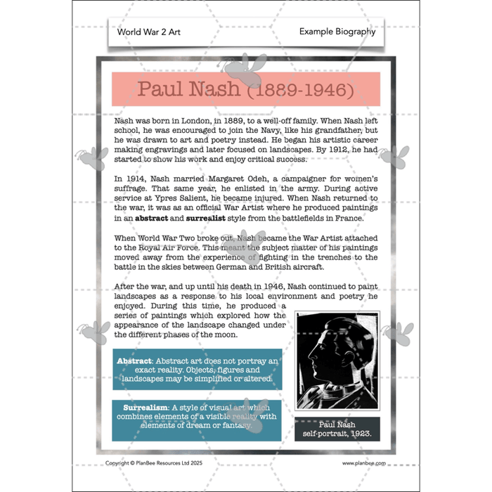 PlanBee WW2 Art KS2 Planning and Resources