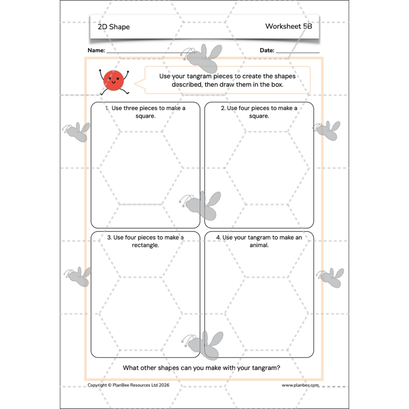 PlanBee 2D Shapes Year 3 Maths Lesson Pack by PlanBee