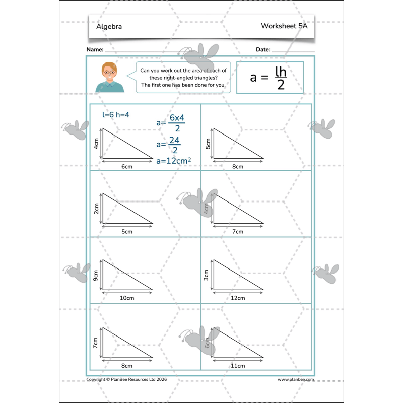 PlanBee Algebra: simple algebra lesson planning for Year 6