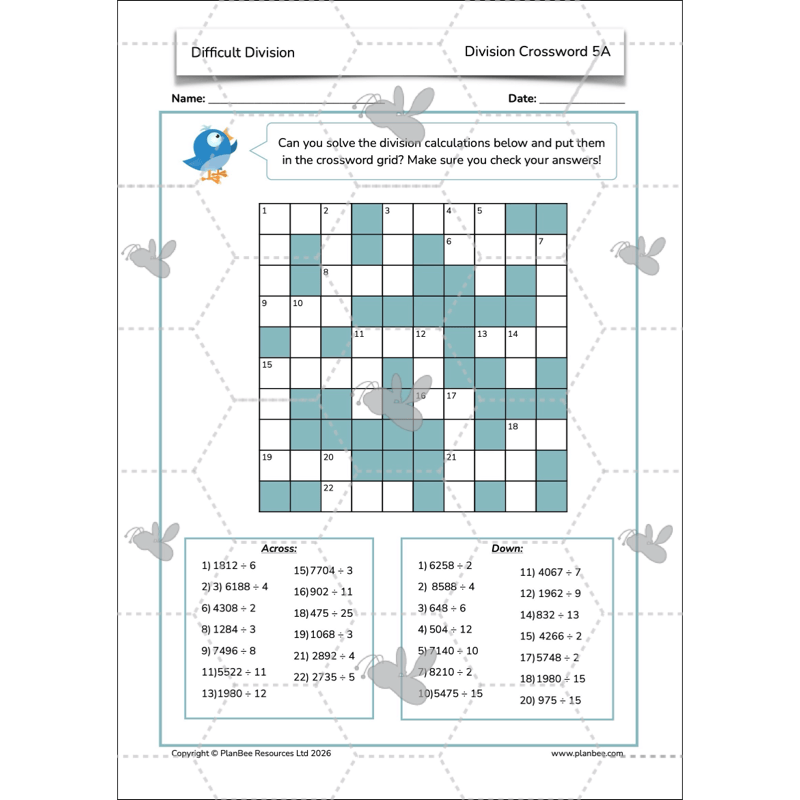 PlanBee Division Year 6 Maths Lessons and Worksheets by PlanBee