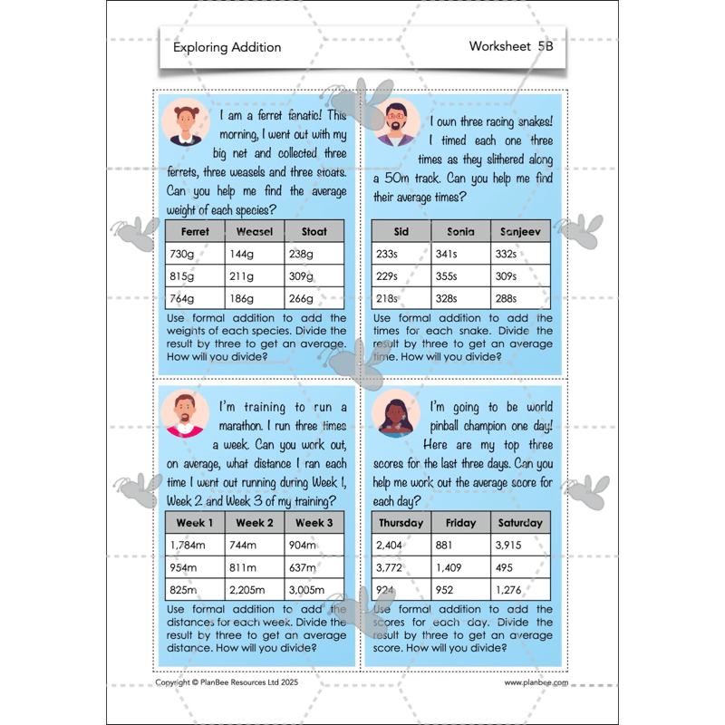 PlanBee Exploring Addition Year 4 Maths Planning by PlanBee