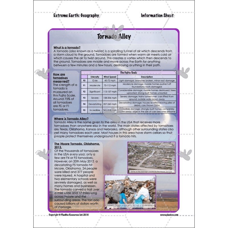 PlanBee Extreme Earth KS2 Lesson Planning Pack