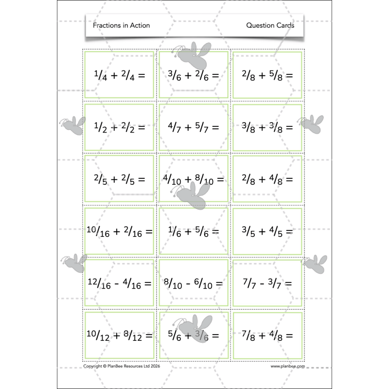 PlanBee Fractions in Action: Year 3 Fractions Planning by PlanBee