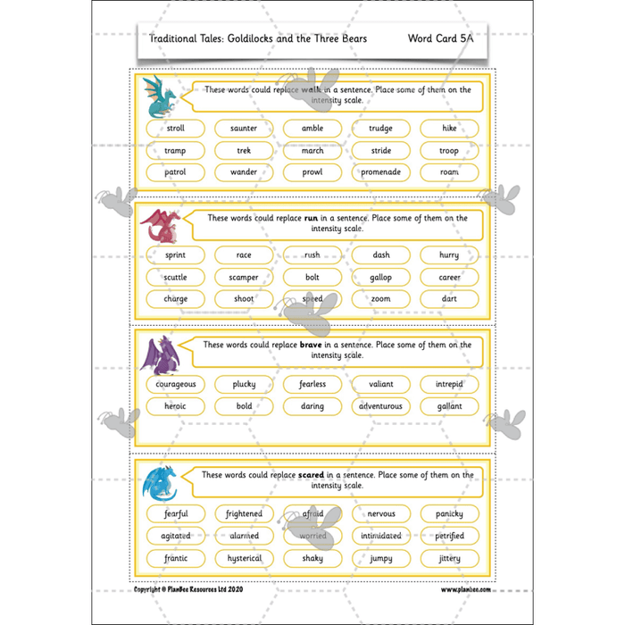 PlanBee Traditional Tales: Goldilocks | KS1 English Pack