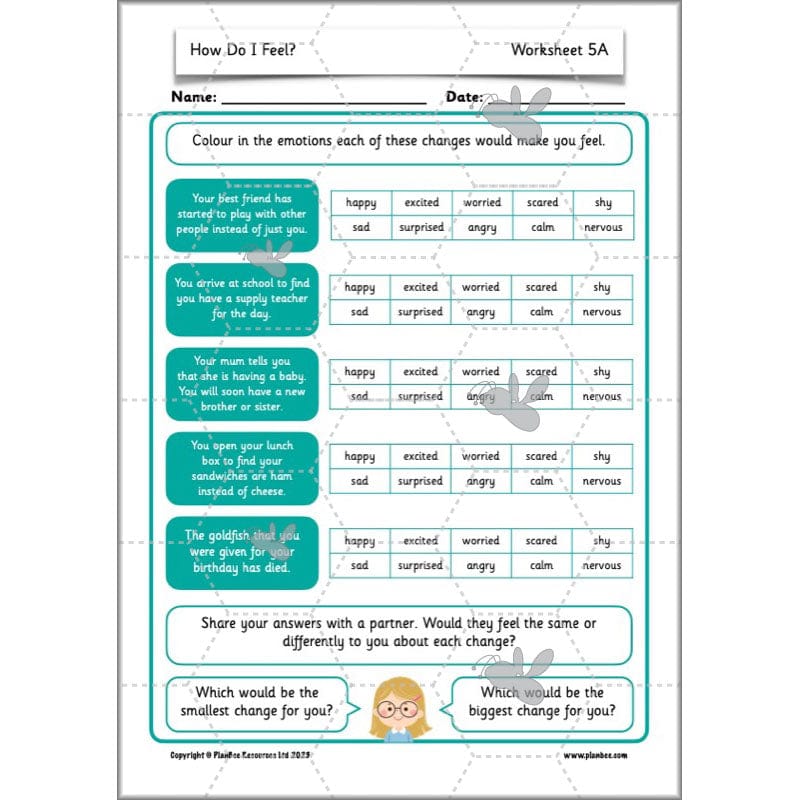 PlanBee How Do I Feel? | PSHE lessons KS1