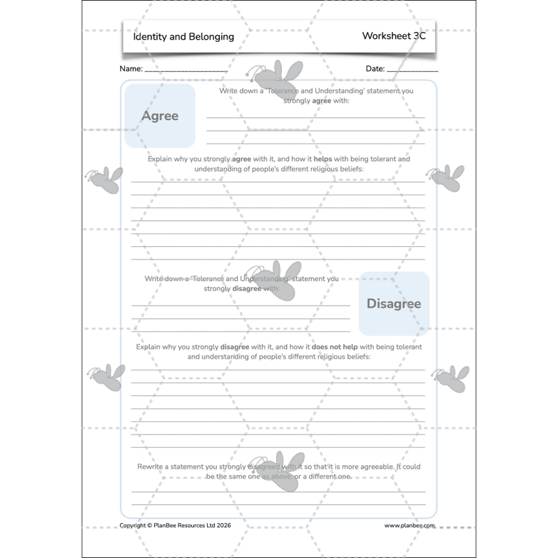 PlanBee Identity and Belonging Year 4 KS2 RE Lesson Pack by PlanBee