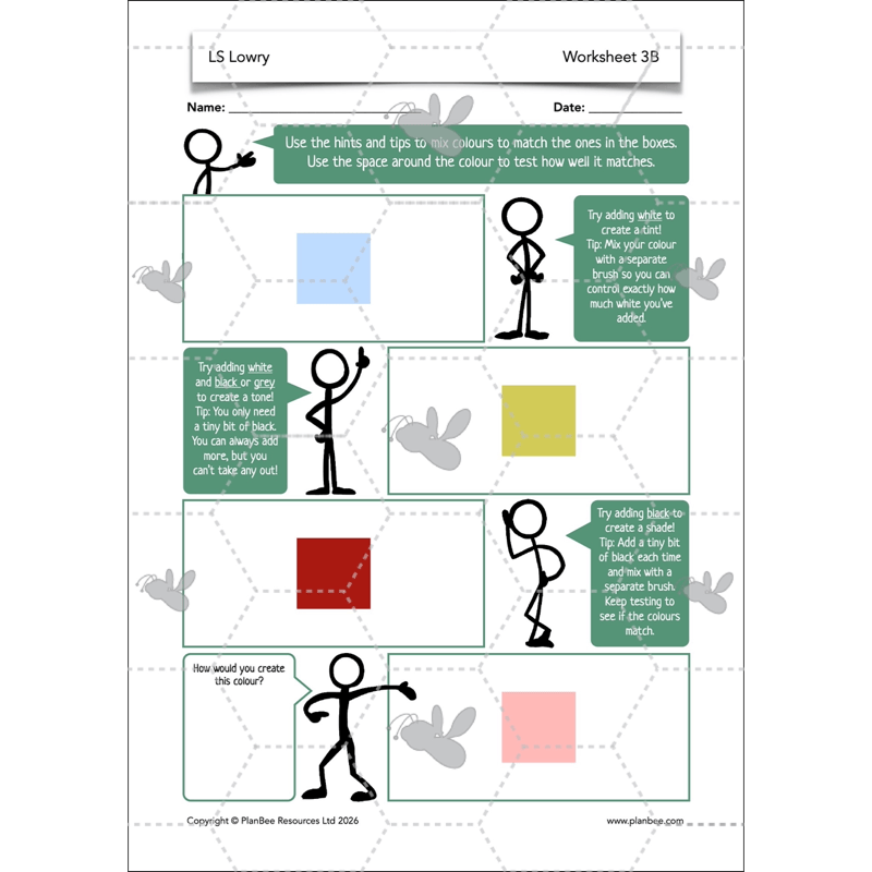 PlanBee LS Lowry KS2 - Year 3/4 Art Planning by PlanBee