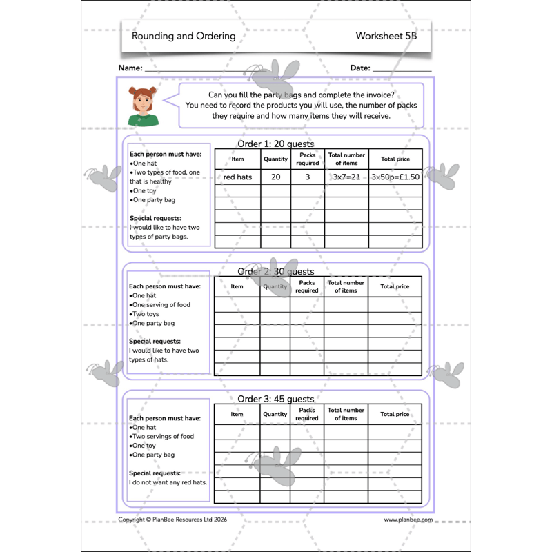 PlanBee Rounding and Ordering Numbers Year 4 Place Value by PlanBee
