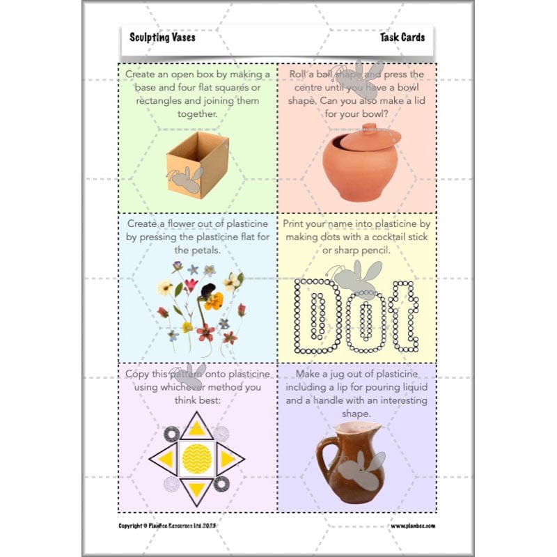 PlanBee Sculpting Vases - Sculpture Art Lessons for KS2 | Year 5 & Year 6