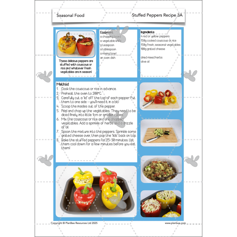 PlanBee Seasonal Food Seasonality KS2 cooking lessons by PlanBee
