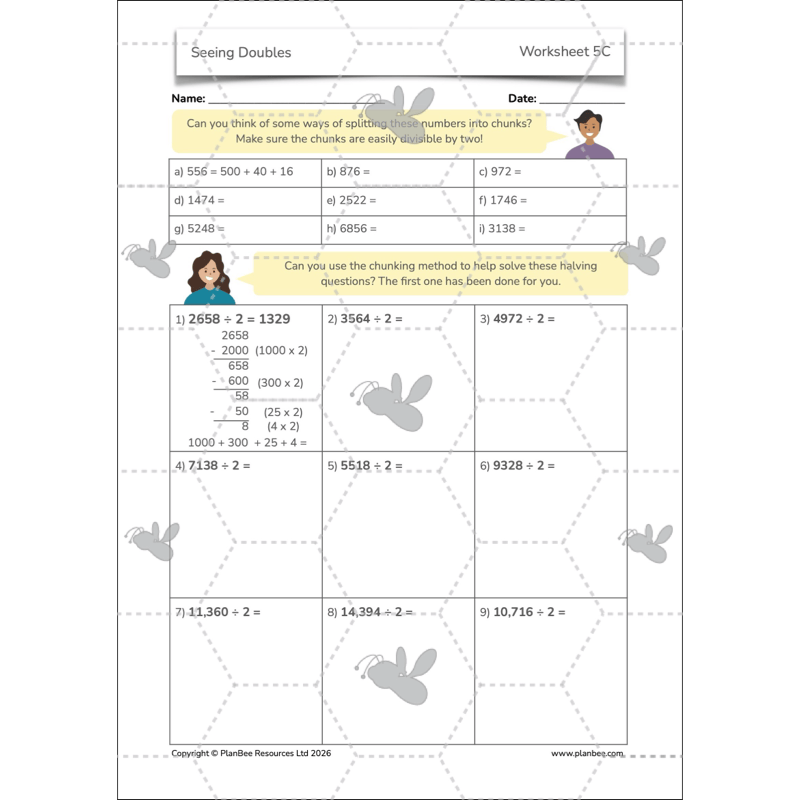 PlanBee Doubling and Halving Year 4 Maths Lessons by PlanBee