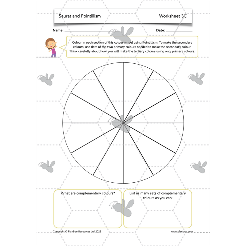 PlanBee Seurat and Pointillism KS2 Lesson Plans and Art Projects