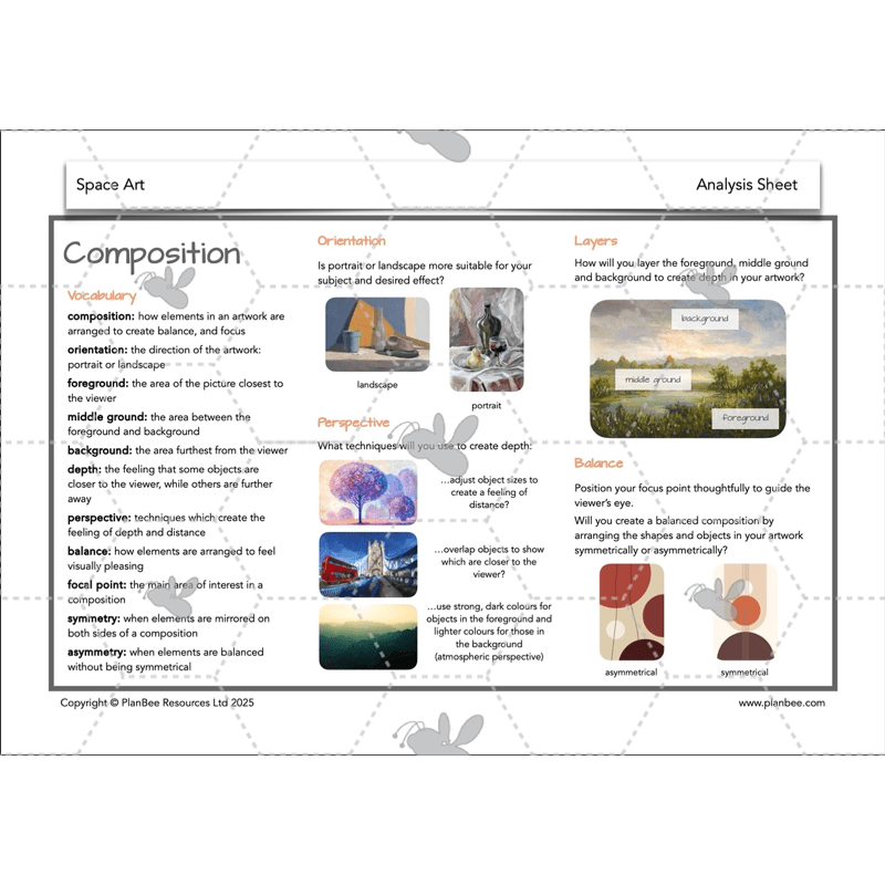 PlanBee Space Art KS2 | Year 5/6 Lessons
