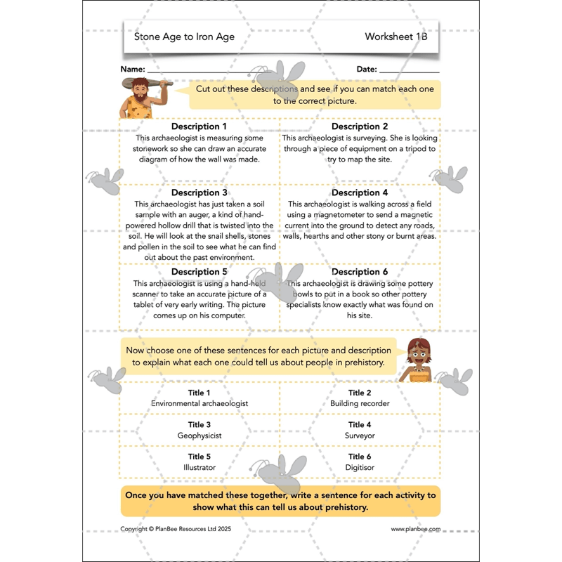 PlanBee Stone Age to Iron Age Year 3 and 4 | History Lessons KS2
