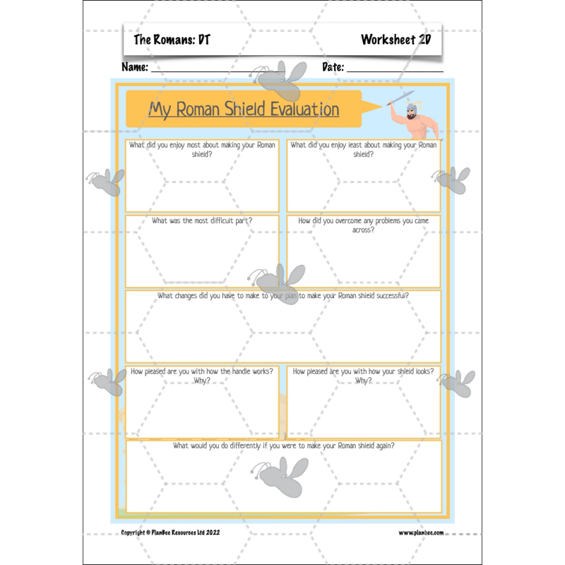 PlanBee The Romans KS2 Topic Enrichment Lesson Pack