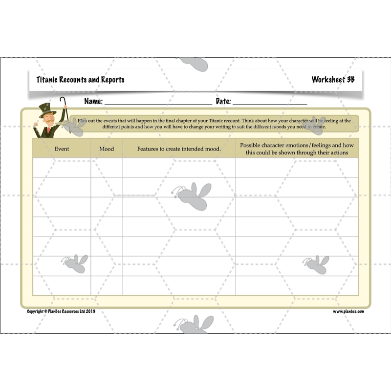 PlanBee Titanic Recounts and Reports English KS2 Lesson Pack