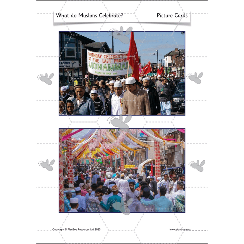 PlanBee What do Muslims celebrate? KS1 Islamic Festival Lessons