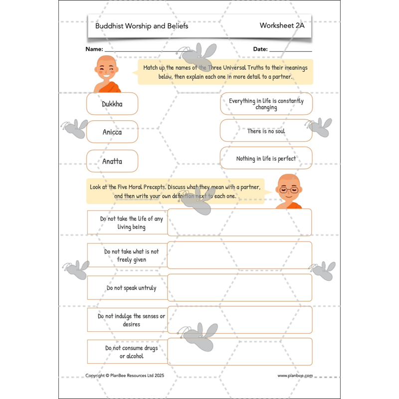 PlanBee Buddhist Worship and Beliefs - Buddhism KS2 RE by PlanBee