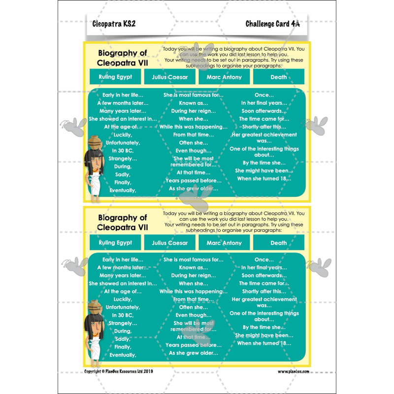 PlanBee Cleopatra KS2 | English Lesson Pack